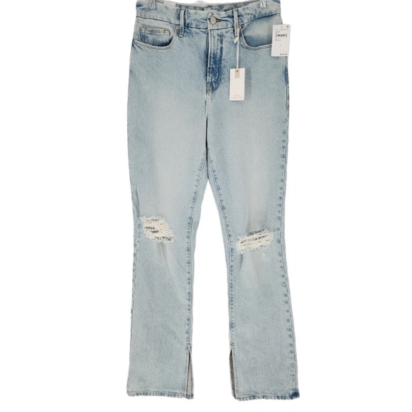 Good Boy Distressed High-Waisted Split Ankle Jeans - Picture 2 of 10